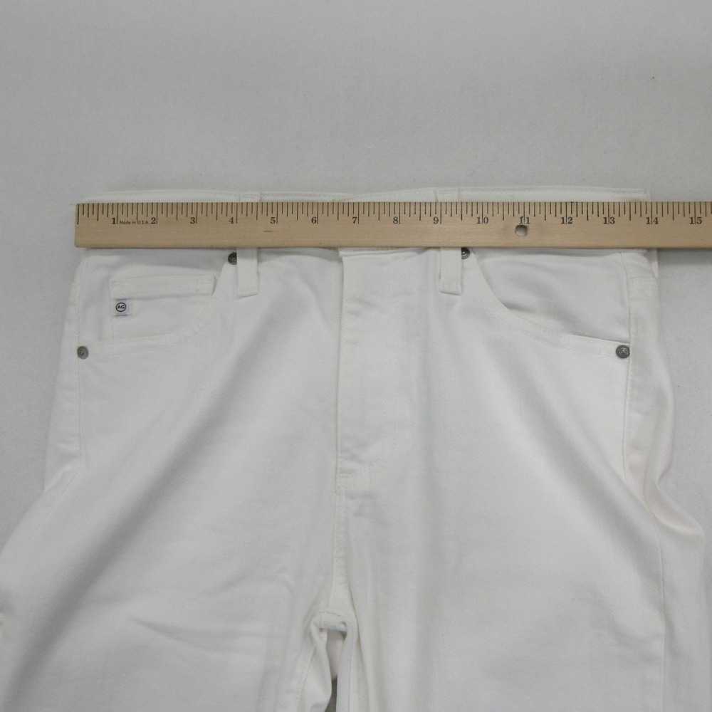 AG Adriano Goldschmied Women's Jeans 26R Mari High Rise Slim Straight White - Picture 5 of 13